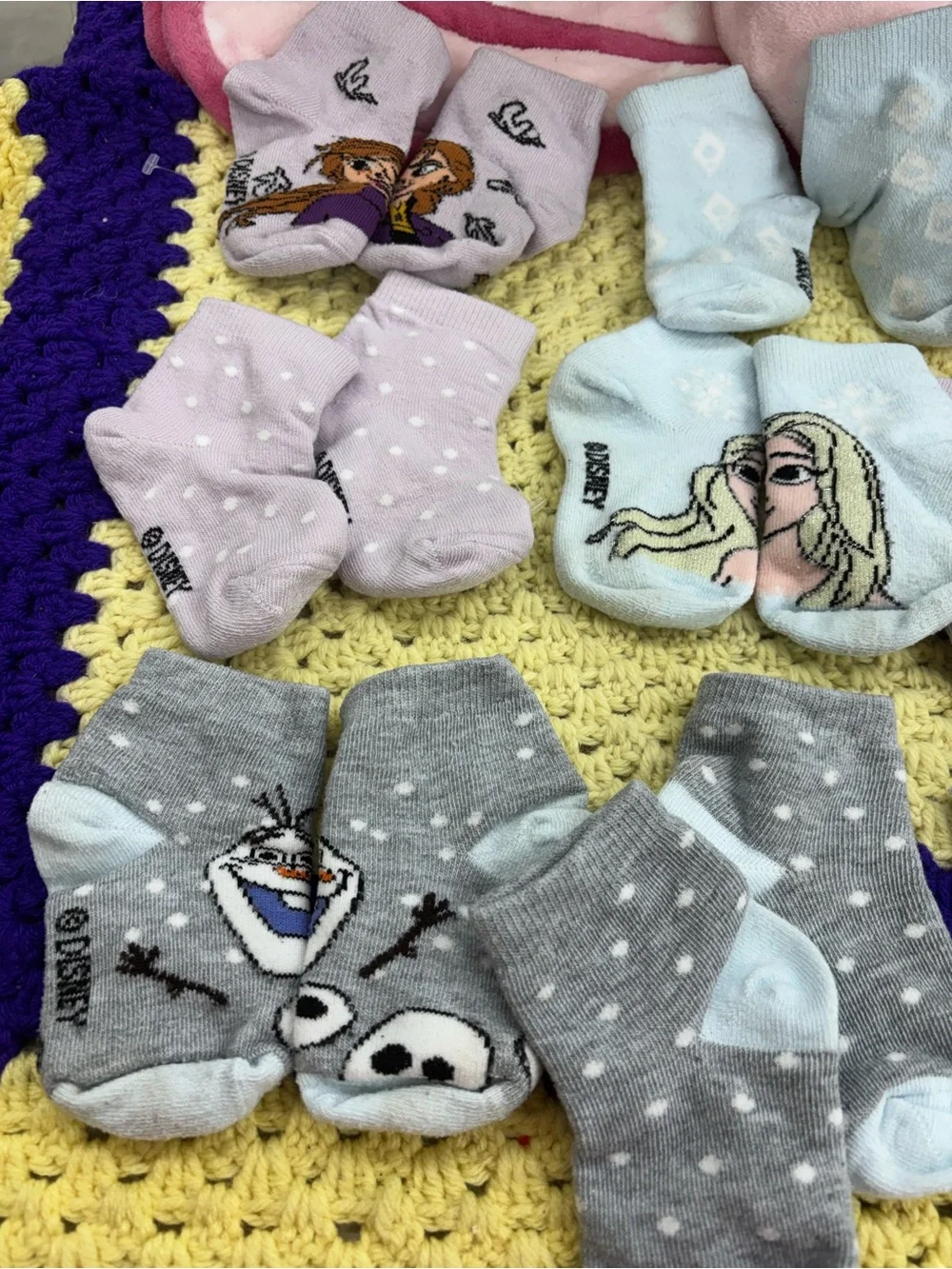 Disney lot of 8 pair toddler socks
